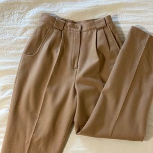 Savanna Wool High-rise Fitted Pants